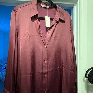 Abercrombie & Fitch Satin Button-Down Shirt